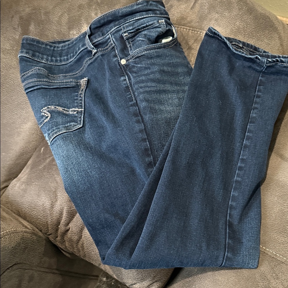 Silver Jeans Women's Dark Indigo Straight Jeans